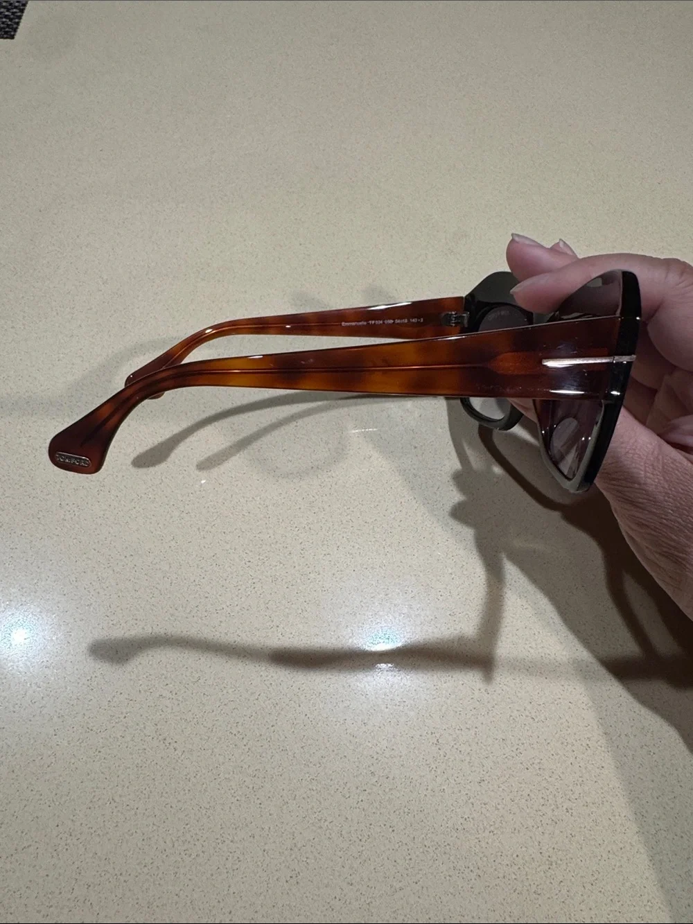 Tom Ford Emanuelle Black Oversized Sunglasses with Gradient Lenses excllent cond